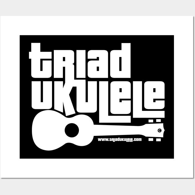 Triad Ukulele Logo White Wall Art by Sara Howard